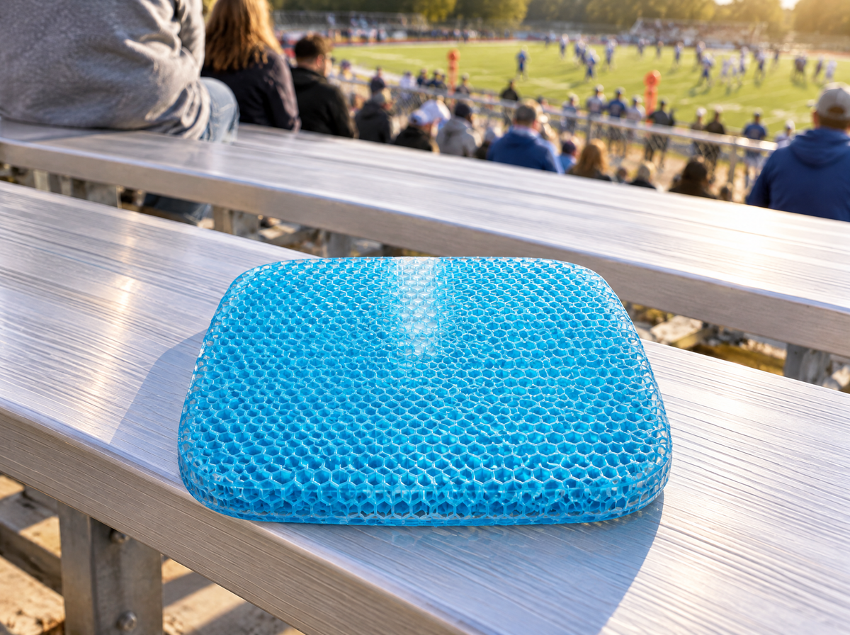 Milewell cushion on stadium bleachers